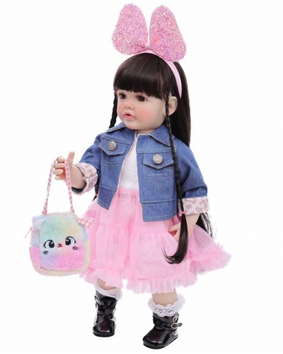 Силиконовая кукла Реборн девочка Шарлотта, 55 см-7