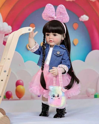 Силиконовая кукла Реборн девочка Шарлотта, 55 см-3