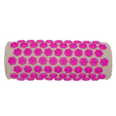 Массажная акупунктурная подушка (валик) EcoRelax, розовый-3